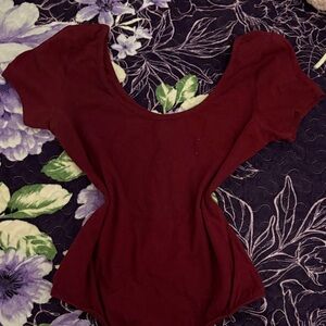 Elegant Burgundy Women's Top